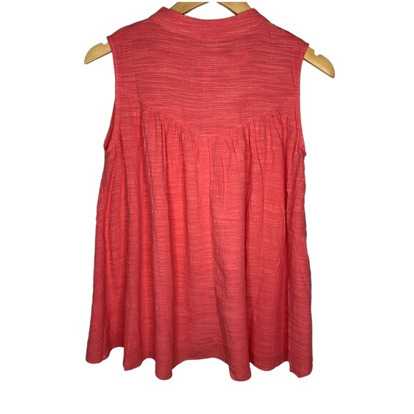 Easel swing tank top with sheer detail coral size small - Picture 4 of 12
